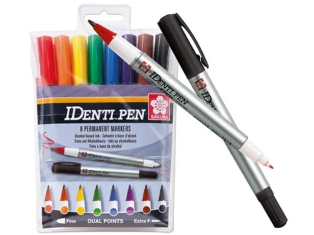 Sakura Marqueur Identi-pen, étui De 8 Pièces En Couleurs Assorties