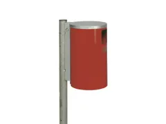 Afvalverzamelaar Wand-/Buisbevestiging 30 Liter Verzinkt Romp Ral3000