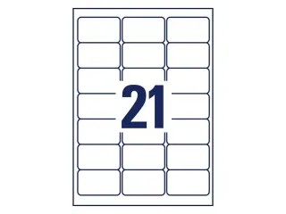 inkjetetiket Avery 63,5x38,1mm wit 25 vel 21 etiketten per vel - 3