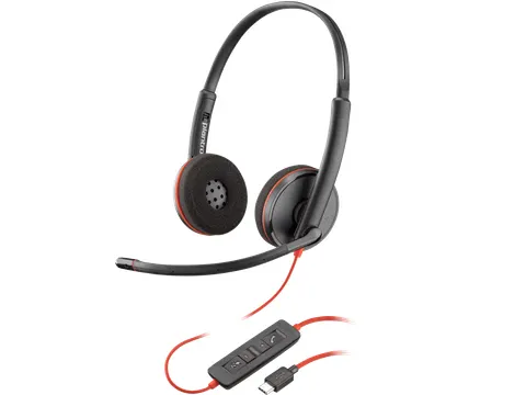 Poly Blackwire C3220 Stereo USB-C Headset + draagetui
