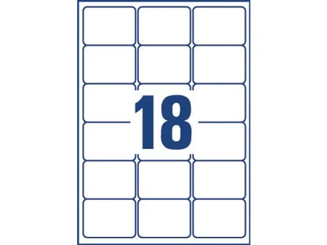 Adresetiket Avery J8161-25 63.5x46.6mm Inkjet Wit 450 stuks