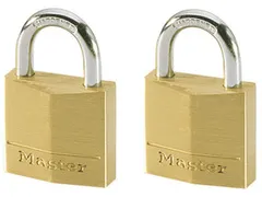 Hangslot MasterLock 130EURT 2 gelijksluitend messing 30mm