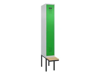 locker met bank,HxBxD 2120x300x815mm,1vak,vak B 300mm,cilinderslot - 2