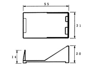 Batterijhouder Voor 1 x 9V-CEL (Met Draden) - 3