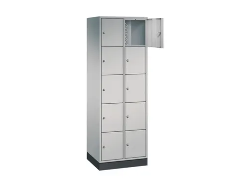 lockerkast,HxBxD 1950x620x500mm,2x5vakken,cil.-slot,sokkel