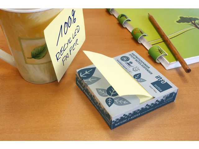 75x75mm Z-Notes 100 feuilles recyclés jaune