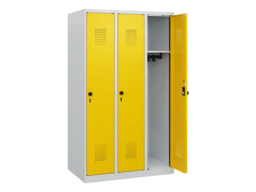 schoollocker,HxBxD 1530x900x500mm,3vak,vak B 300mm,draaigrendel