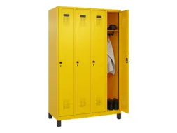locker,HxBxD 1950x1200x500mm,4vak,vak B 300mm,draaigrendel,voeten