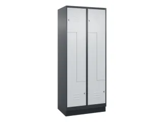 Z-garderobekast,HxBxD 1950x800x500mm,vak B 200/400mm,cil.-slot,sokkel - 1