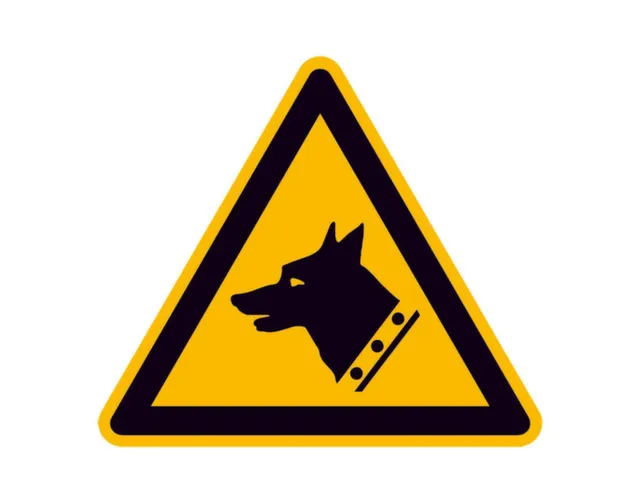 waarschuwingsbord,v. binnen/buiten,Waarschuwing voor waakhond,PVC