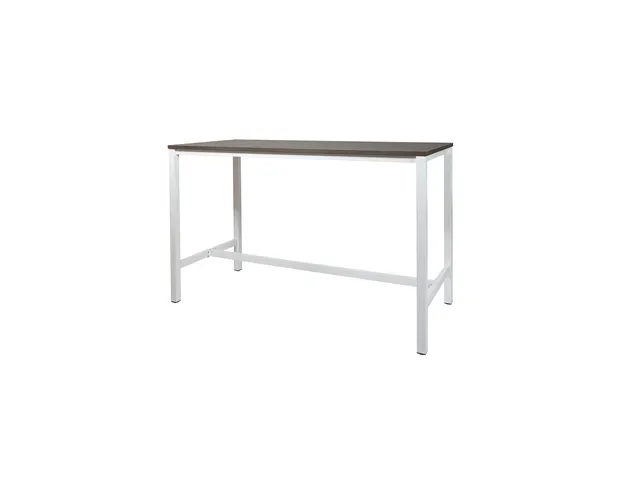 Domino Basic Statafel Lxbxh 180x80x110cm Logan Eiken Onderstel Wit