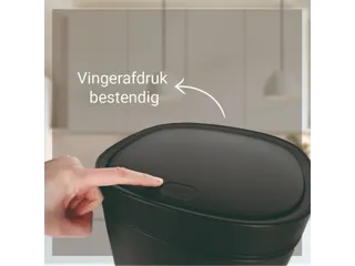 Afvalbak Desq 6130.09 Touch 30 liter RVS zwart - 3