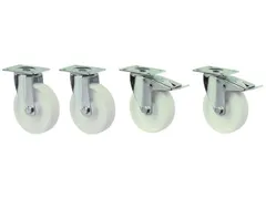 zwenkwiel,4zwenkwielen,draagverm. 125kg,ØxB 100x34mm,kunststof-banden