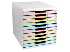 Ladenbox Modulo A4 10 Gesloten Laden Wit/Harlekijn