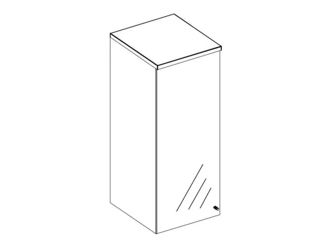 opzetkast v. kast met openslaande deuren Bl-wit 740x800x445mm