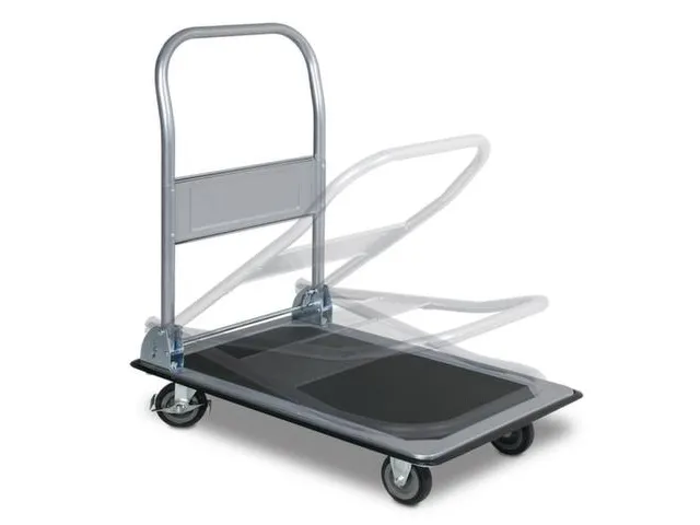 Chariot à dossier rabattable force 300kg plaible plateau Lxl 900x600m