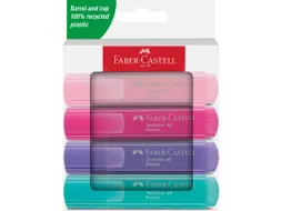Markeerstift Faber-Castell 46 Pastel 4stuks blush, roze, lila, turquoi