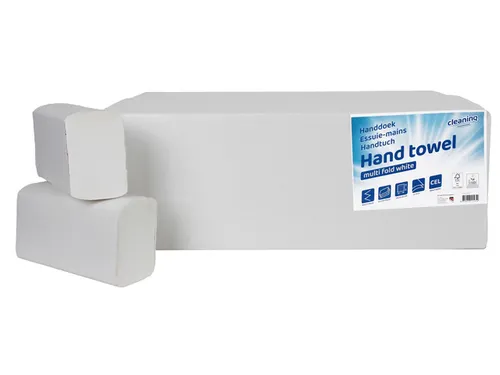 Handdoek Cleaninq I-vouw 2-laags 203x320mm 25x120 stuks wit