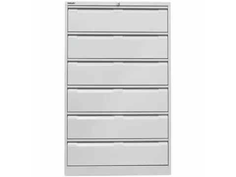 fichekast,HxBxD 1321x800x622mm,drie banen,6lade(n),romp lichtgrijs