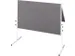 inklapbaar presentatiebord 150x120cm Vilt Grijs frame metaal wit