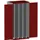 verticale kast,HxBxD 2000x1050x650mm,deur m. perforaties