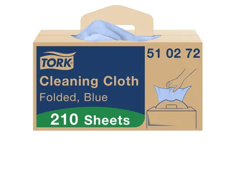 Reinigingsdoek Tork 510272 W7 Premium 1-laags 210 vel blauw