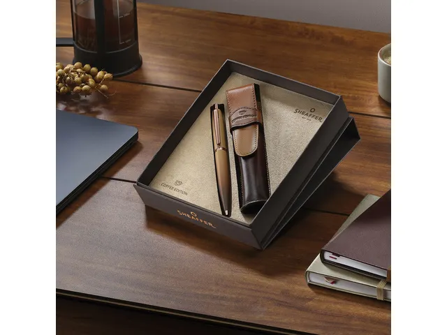 Coffret cadeau stylo à bille Sheaffer VFM G9428 Coffee ed. Matt brown