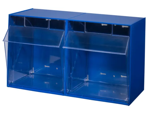 Assortimentsbak Hxbxd 355x600x311mm 2bakken Polystyreen Blauw