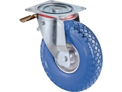Zwenkwiel Met Rem 75kg Pu-banden Stalen Velg D X B 200x 50mm