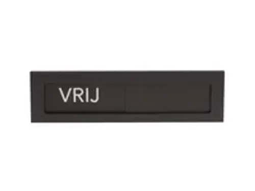 OUTLET Premium Schuifbord Zwart Wit Vrij Bezet 150x40mm