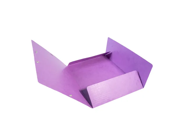 Elastomappen A4 glanskarton 3 kleppen monobloc Paars