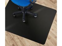 Stoelmat Zwart Polycarbonaat Voor Harde Vloeren 120x90 cm