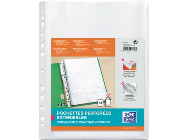 A4 Showtas met Expansieplooi PP 11-gaats Transparant