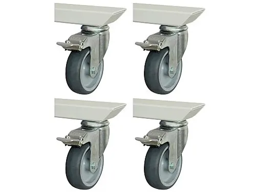 4zwenkwielen,v. werkbank,TPE,bouw H 135mm