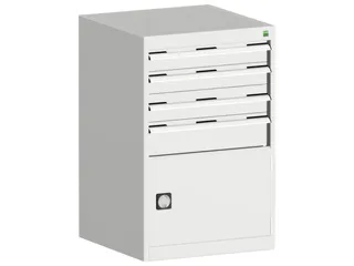 ladekast HxBxD 1000x650x650mm 4laden romp RAL7035 front RAL7035 - 1
