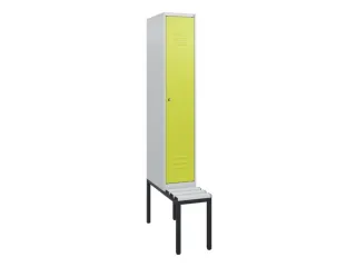 locker met bank,HxBxD 1950x300x815mm,1vak,vak B 300mm,cil.-slot - 1