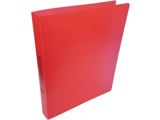 ringmap, voor ft A4, uit PP, 2 ringen van 25mm, transparant rood - 1