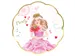 Carte d'invitation Haza Princesse 6 pièces