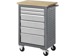 werkbank,HxBxD 950x675x450mm,beukblad,draagverm. 450kg,4-voet/4wielen
