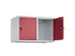 opzetkast,v. locker,2vak.,vak B 400mm,HxBxD 500x800x500mm,vleugeldeur