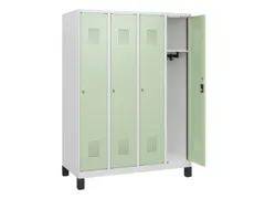 schoollocker,HxBxD 1630x1200x500mm,4vak,vak B 300mm,cil.-slot,voeten