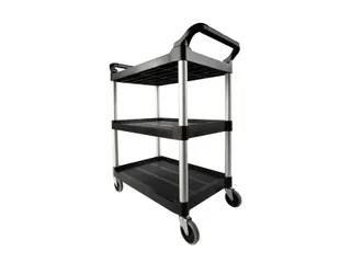 Serveerwagen Rubbermaid met 10cm zwenkwielen zwart - 2