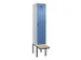 armoire vestiaire avec banc noir et blanc,HxlxP 2120x400x815mm