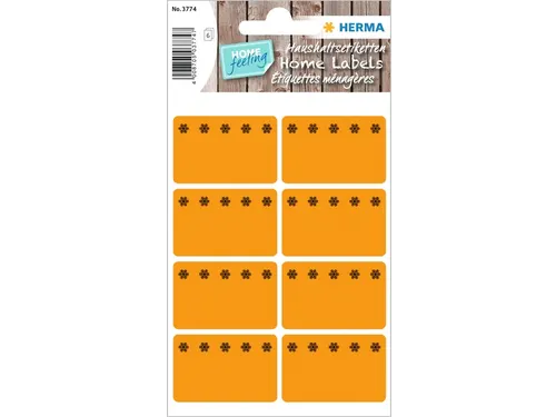Etiket Herma 3774 26x40mm Diepvries Oranje 48 stuks
