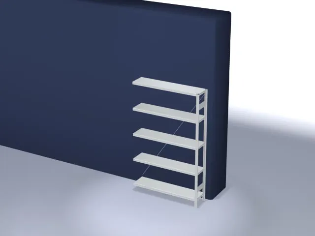 systeemstelling,aanbouwveld,HxBxD 2000x1310x335mm,vakl. 175kg