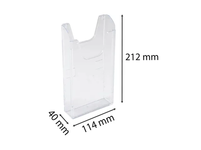 Wandfolderhouder A6 verticaal transparant