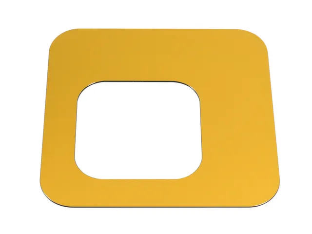 Oplegdeksel,V. Afvalbak 1X100L,Vierkant,1Opening,Staal,Geel