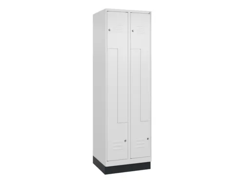 Z-garderobekast,HxBxD 1950x600x500mm,vak B 150/300mm,cil.-slot,sokkel