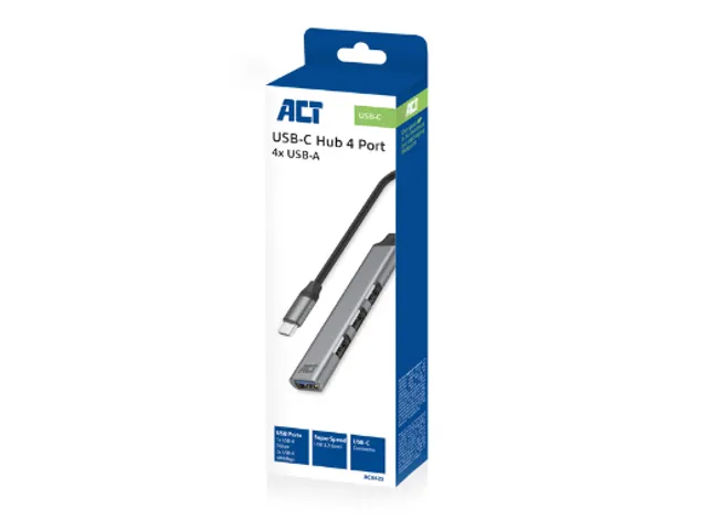 Hub ACT USB-C 3x USB-A 2.0 en 1x USB-A 3.0