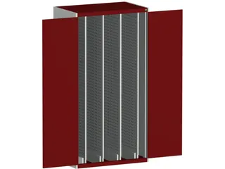 verticale kast,HxBxD 2000x1050x650mm,deur m. perforaties - 2